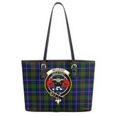 McLeod of Harris Modern Tartan Crest Leather Tote Bag